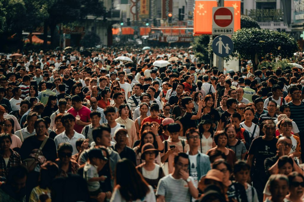 Crowds during Chinese national holiday