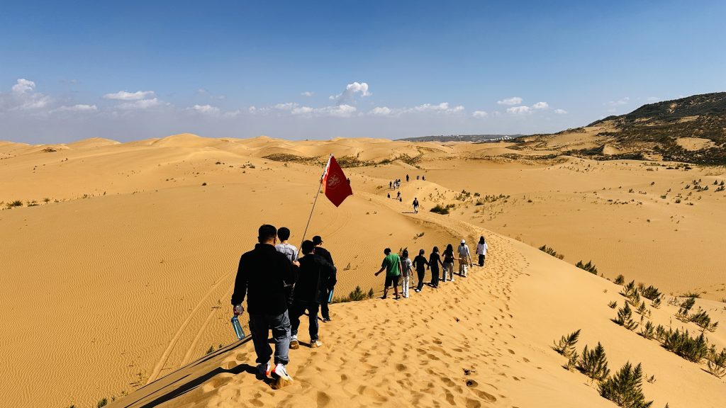 Students exploring Inner Mongolia on an educational trip to China